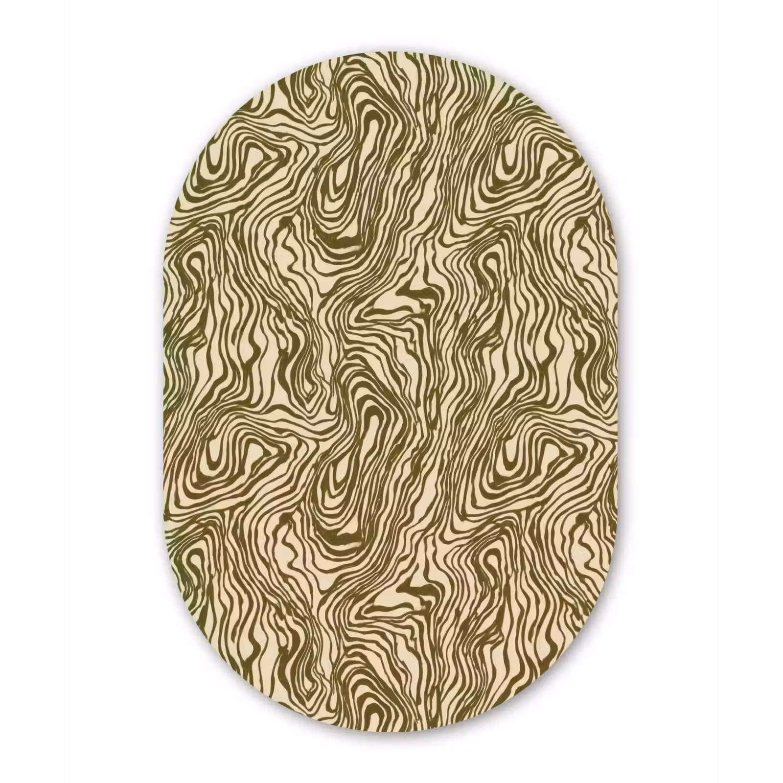 Muurovaal aluminium - Abstract - Marmer - Groen — 1