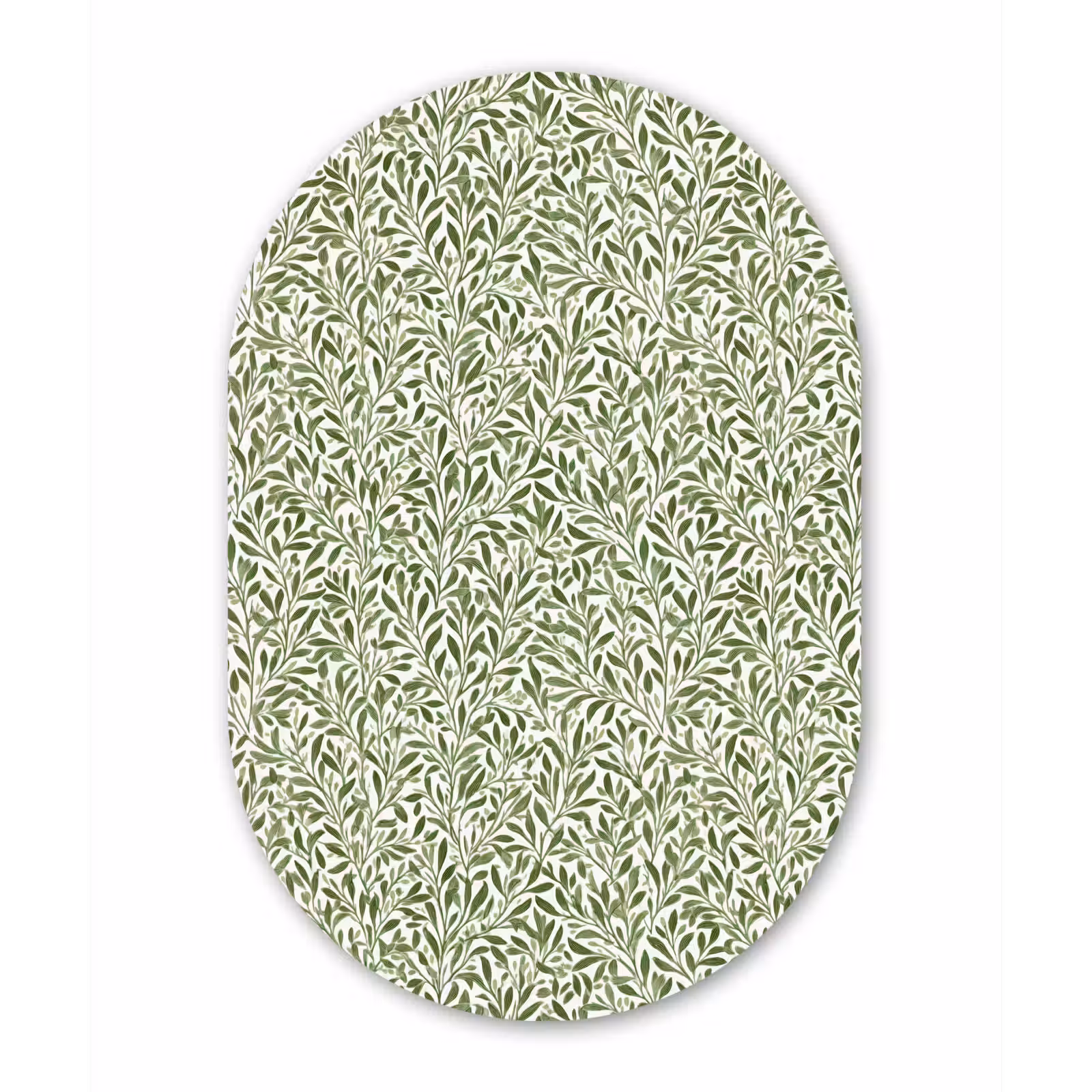 Muurovaal aluminium - Botanisch - Takken - Groen — 1