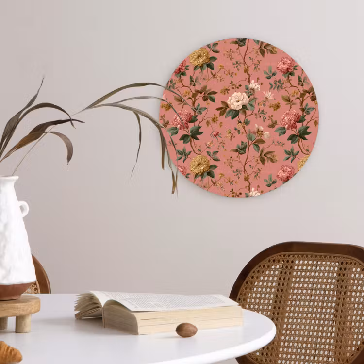 Muurcirkel - Klassiek - Botanisch - Roze — 4
