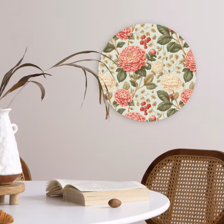 Muurcirkel - Klassiek - Botanisch - Veelkleurig — 4