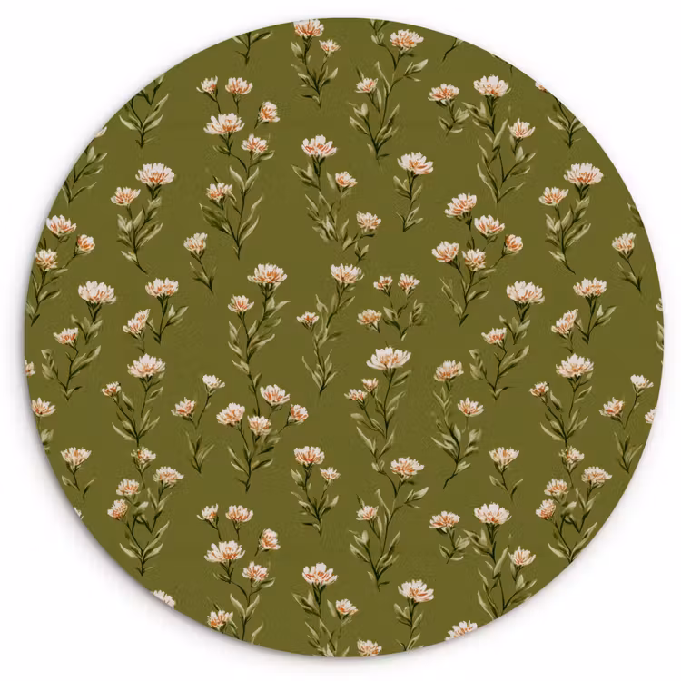 Muurcirkel - Landelijk - Bloemen - Groen — 1