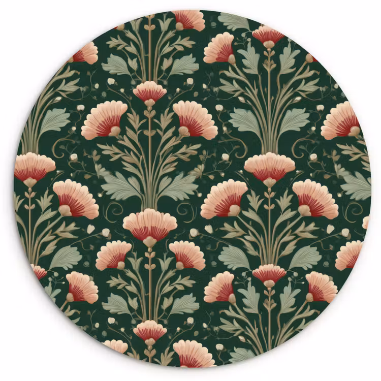 Muurcirkel - Patroon - Botanisch - Kleurrijk — 1