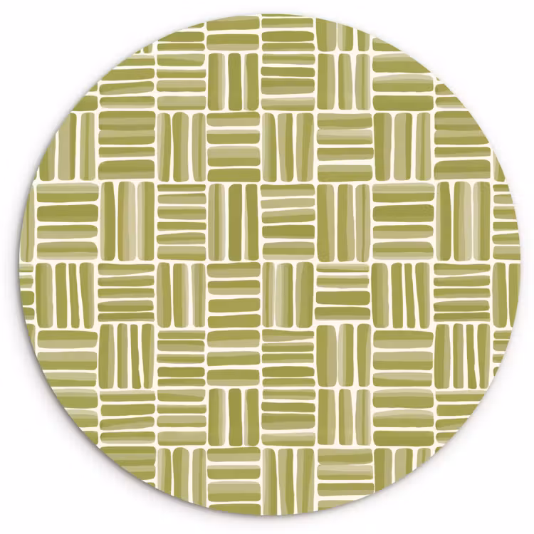 Muurcirkel - Vlecht - Patroon - Groen — 1