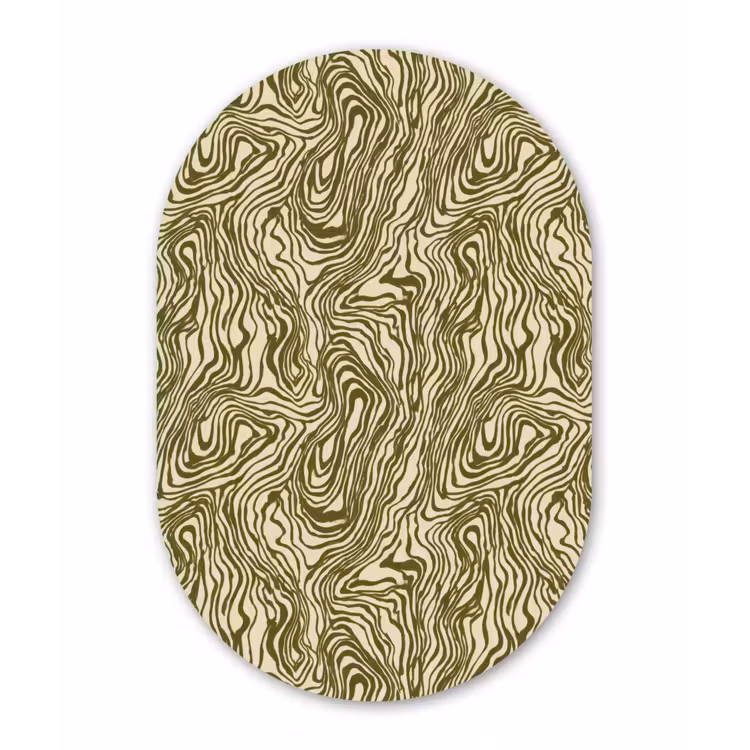 Muurovaal aluminium - Abstract - Marmer - Groen — 1