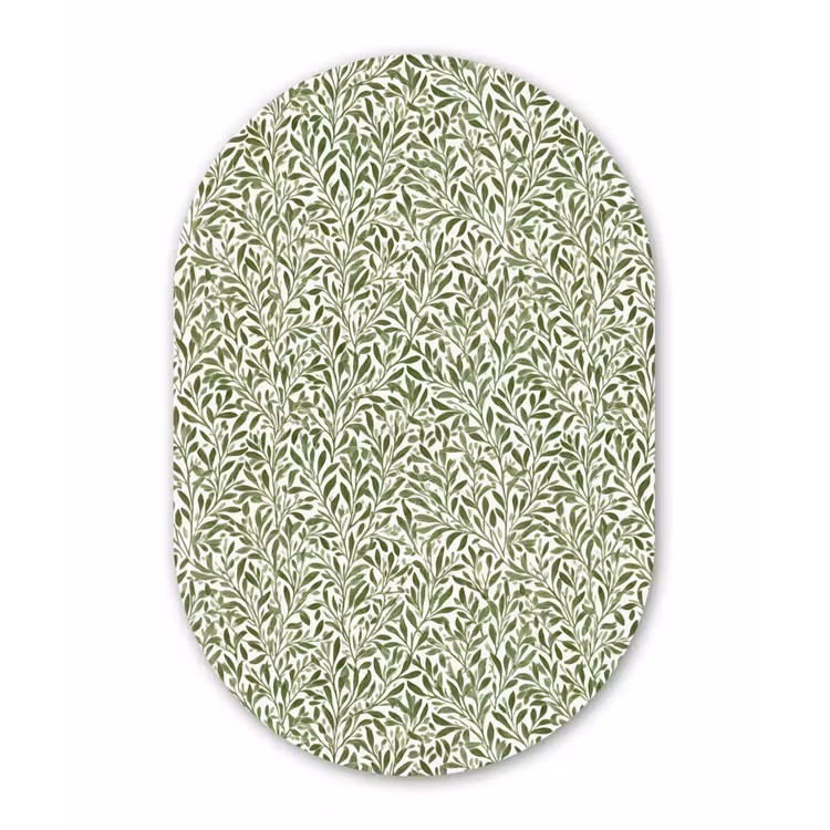 Muurovaal aluminium - Botanisch - Takken - Groen — 1