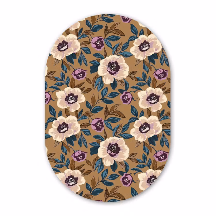 Muurovaal aluminium - Floraal - Stilleven - Kleurrijk — 1