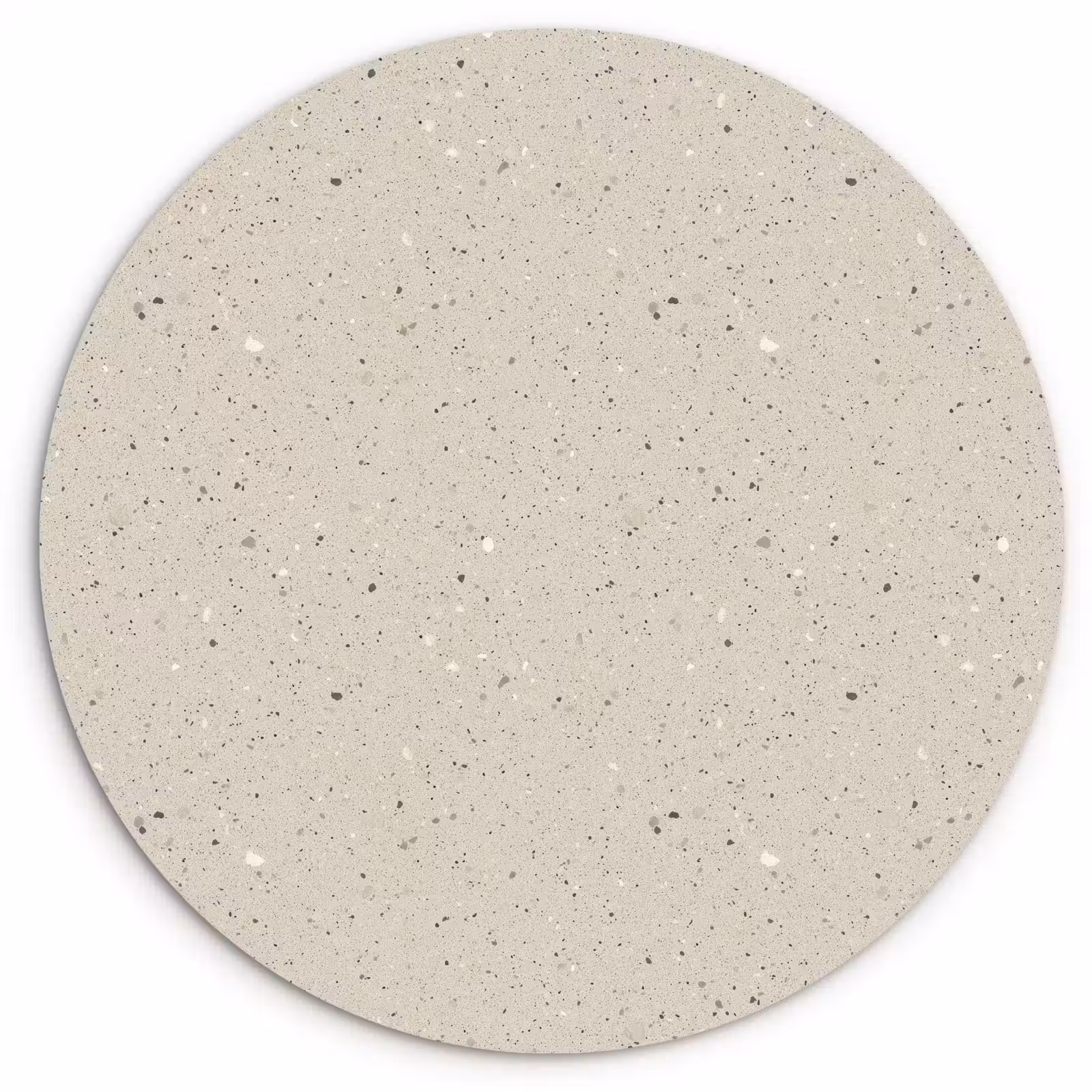 Muurcirkel - Lichtbeige - Terrazzo - Grijs — 1