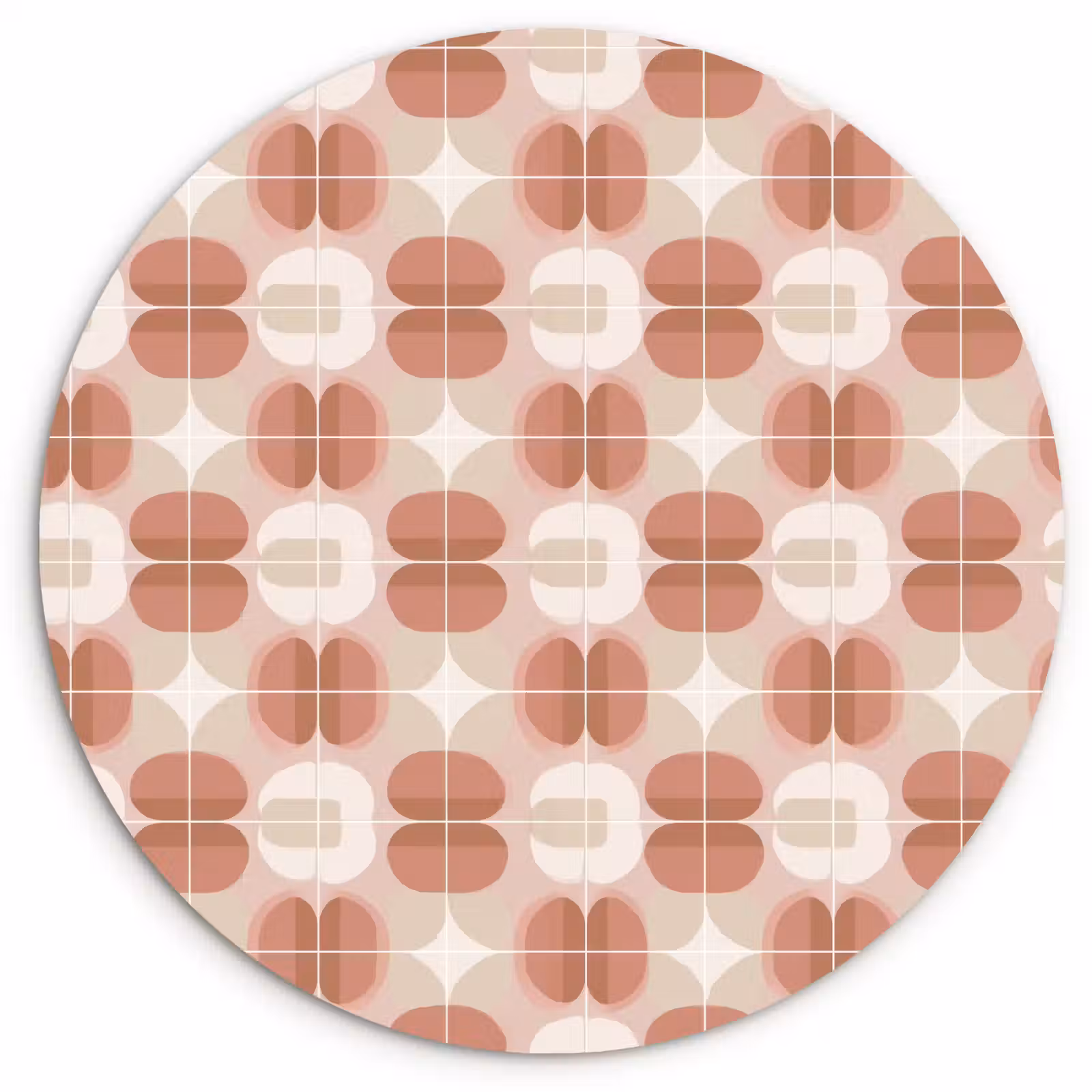 Muurcirkel - Retro - Klassiek - Roze — 1
