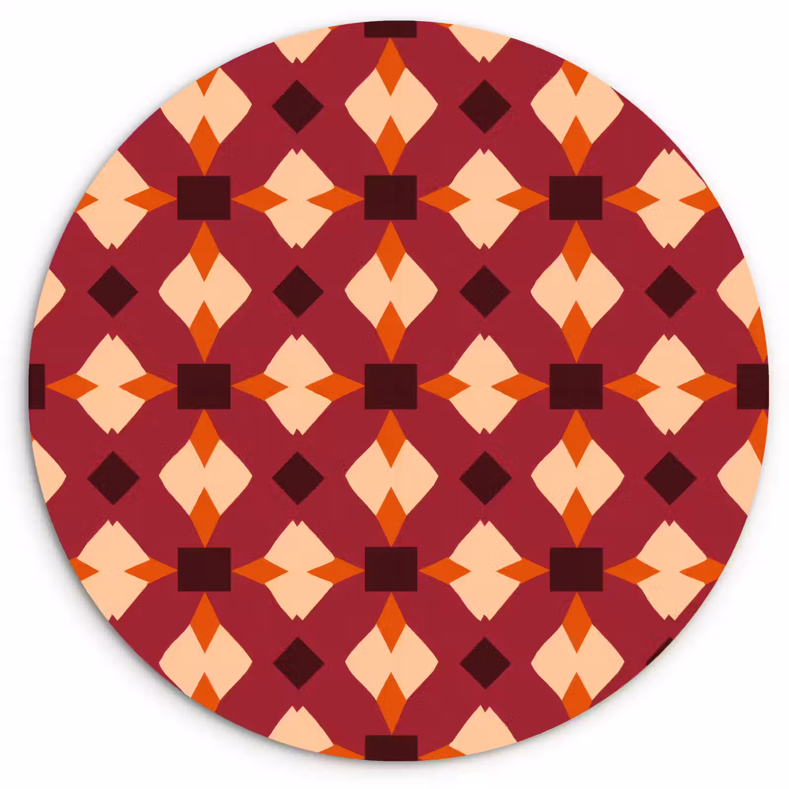Muurcirkel - Retro - Patroon - Kleurrijk — 1