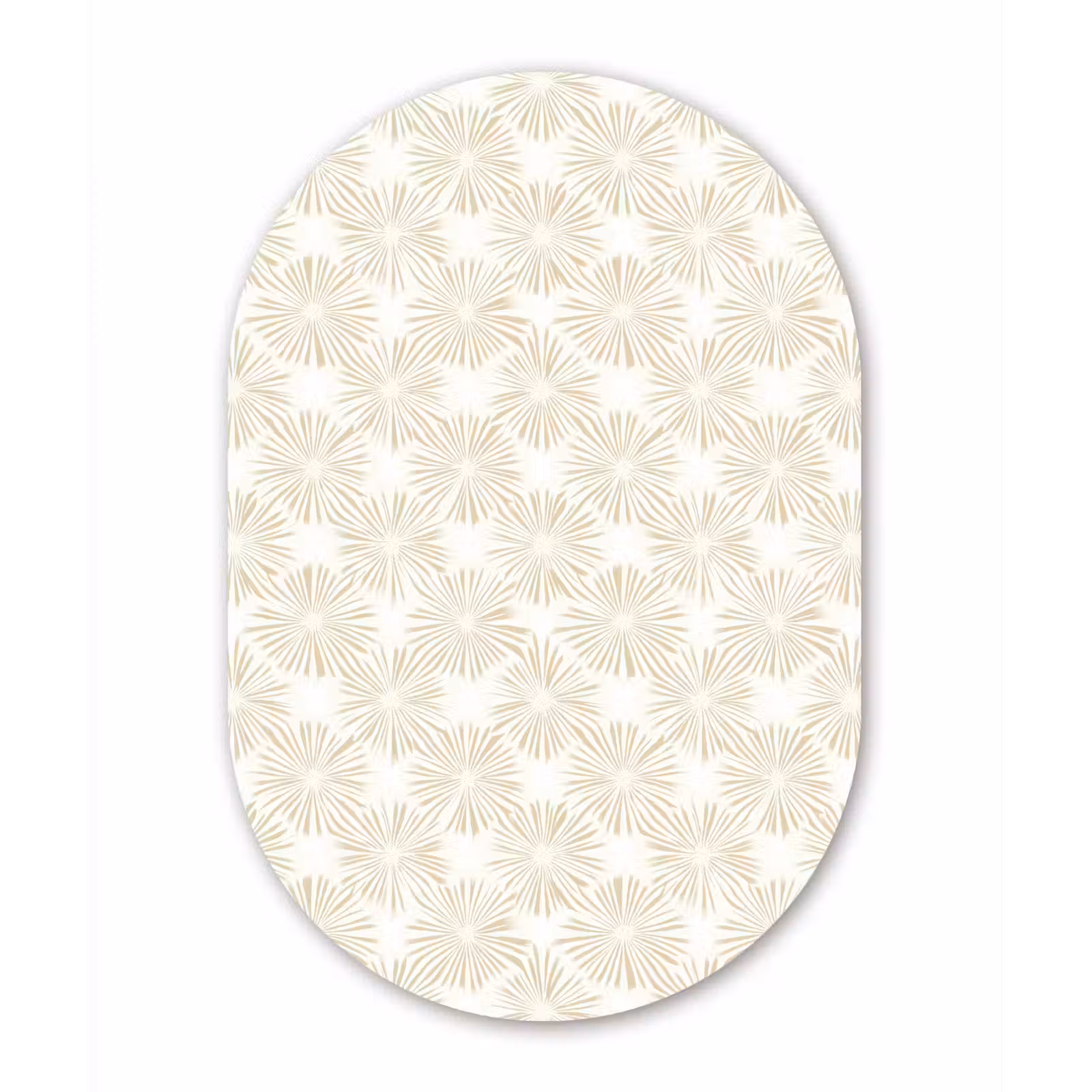 Muurovaal aluminium - Abstract - Motief - Beige — 1