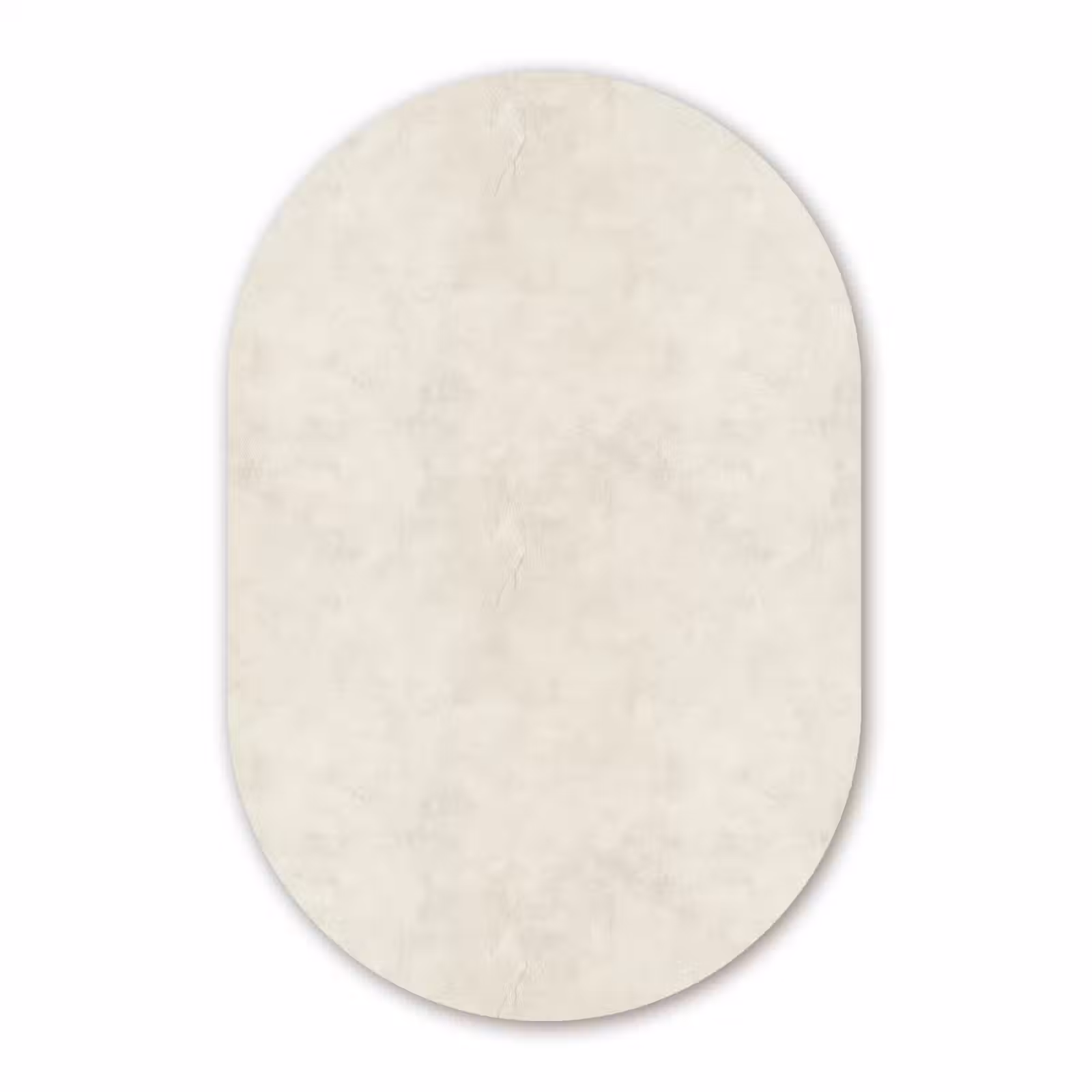 Muurovaal aluminium - Crème - Egaal - Beton — 1