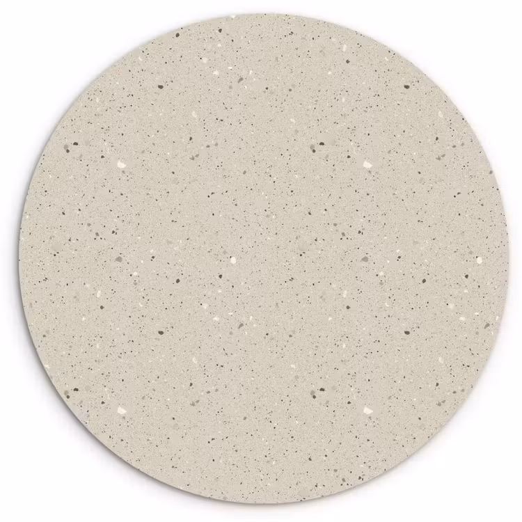 Muurcirkel - Lichtbeige - Terrazzo - Grijs — 1