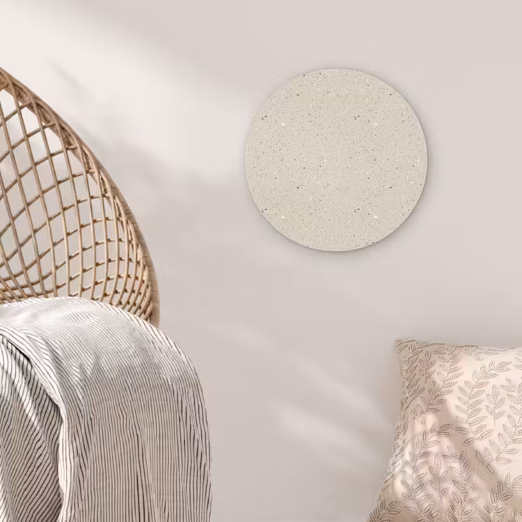 Muurcirkel - Lichtbeige - Terrazzo - Grijs — 5