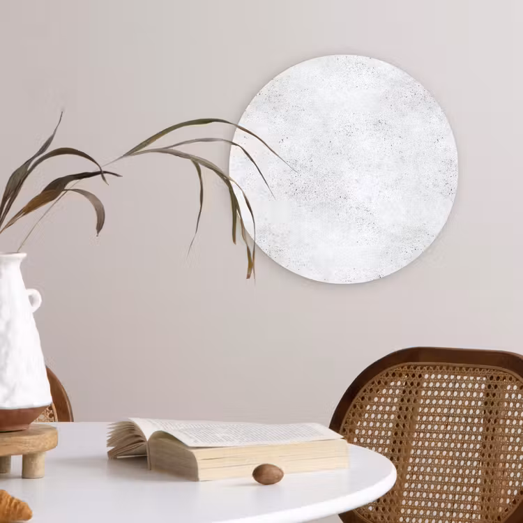Muurcirkel - Lichtgrijs - Betonstructuur - Subtiel — 4