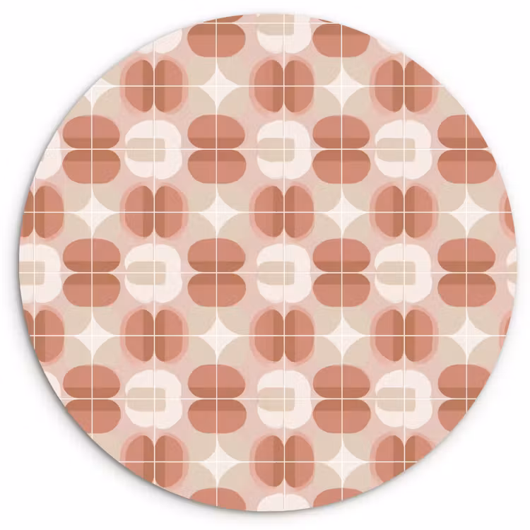 Muurcirkel - Retro - Klassiek - Roze — 1