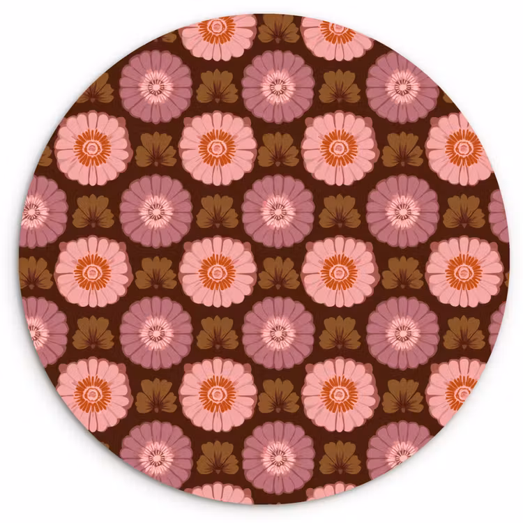 Muurcirkel - Retro - Madelief - Roze — 1