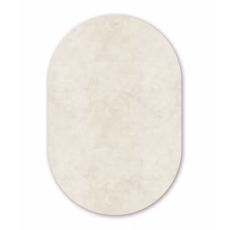 Muurovaal aluminium - Crème - Egaal - Beton — 1