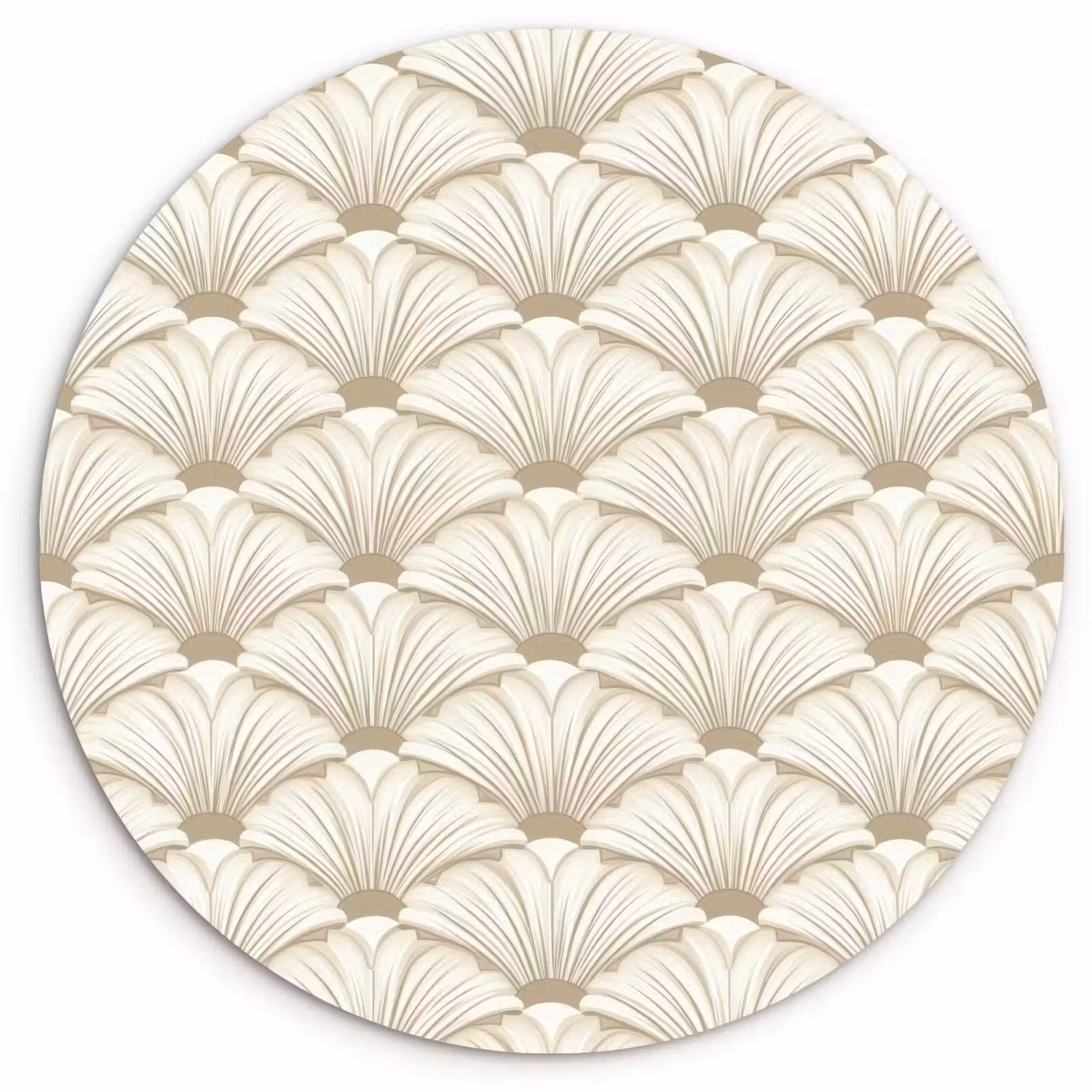 Muurcirkel - Klassiek - Art - Beige — 1