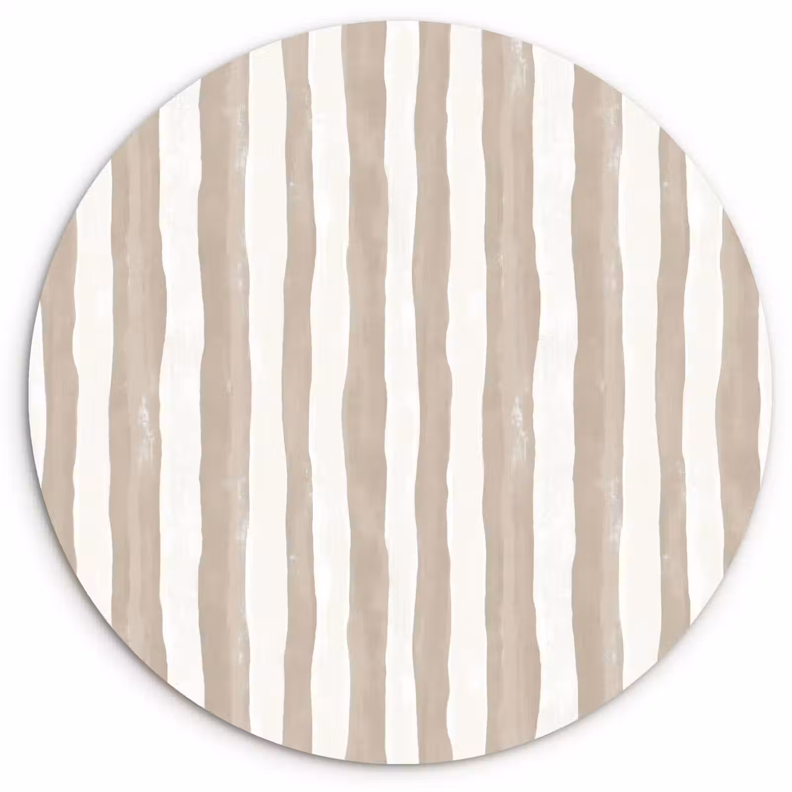 Muurcirkel - Minimalistisch - Strepen - Beige — 1