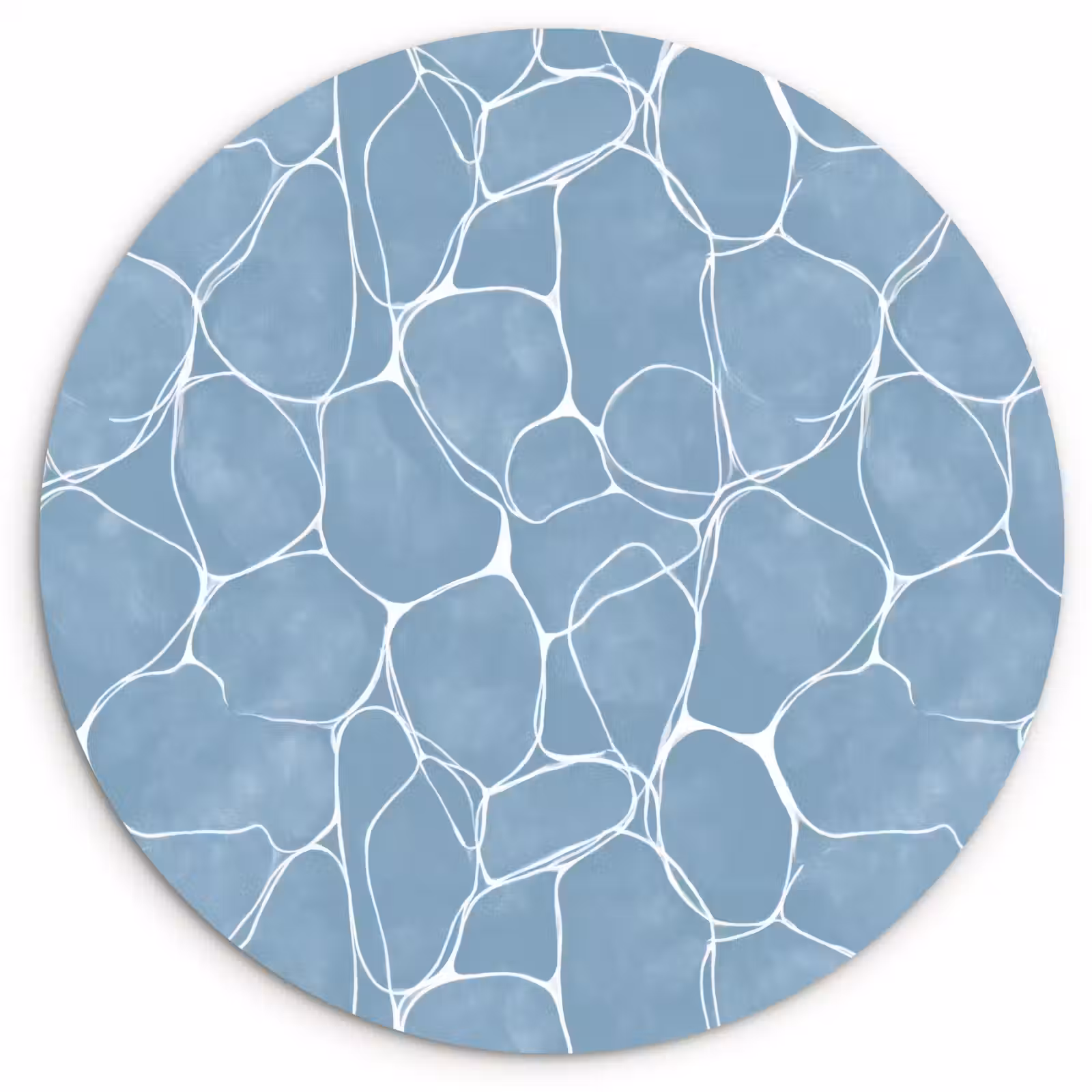 Muurcirkel - Organisch - Patroon - Blauw — 1