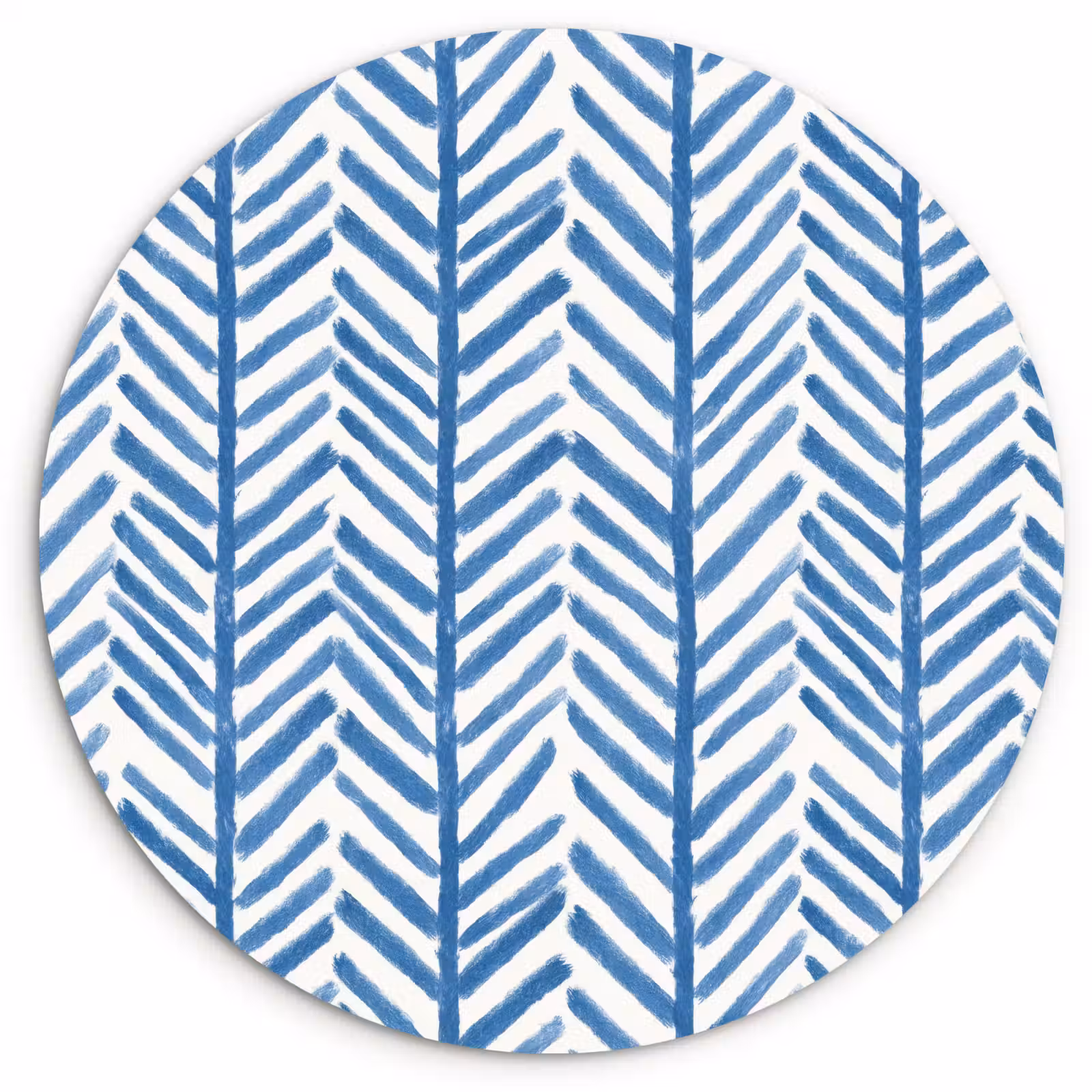 Muurcirkel - Patroon - Streep - Blauw — 1