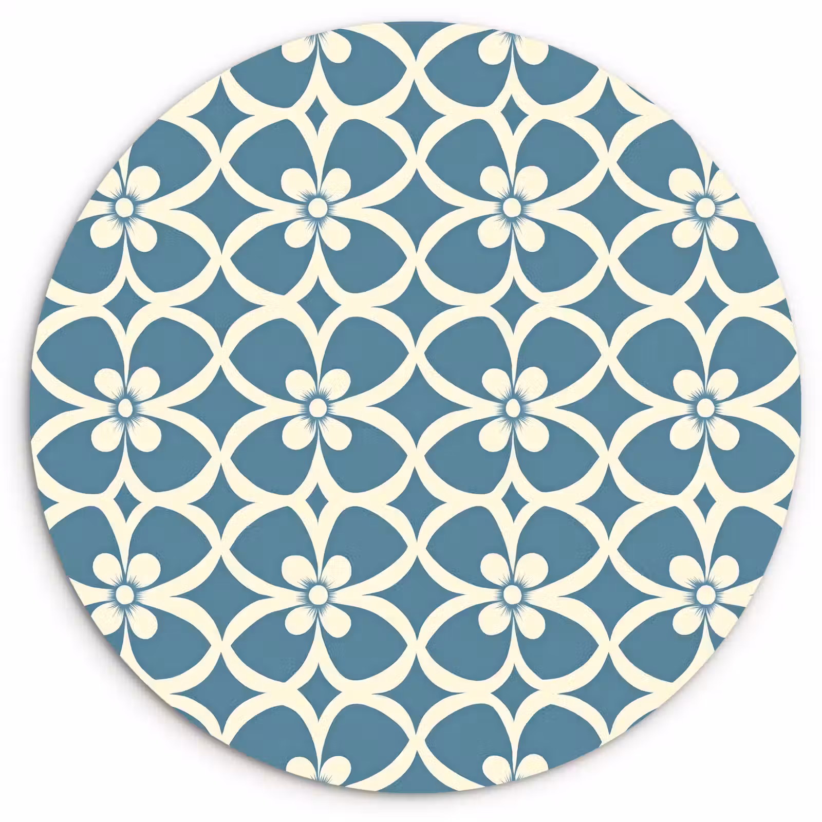 Muurcirkel - Patroon - Symmetrisch - Blauw — 1