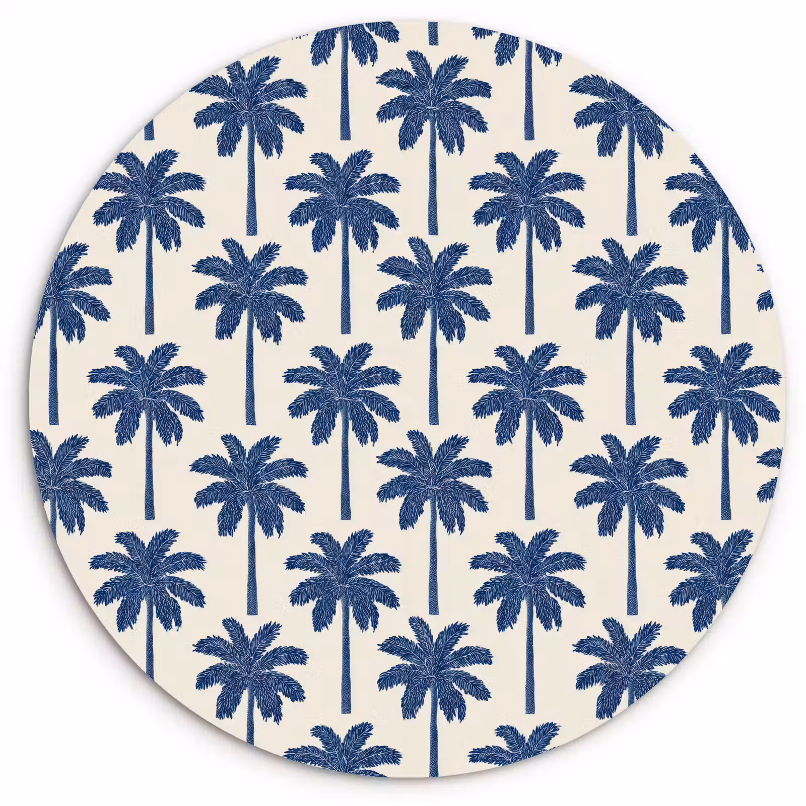 Muurcirkel - Symmetrisch - Palm - Blauw — 1