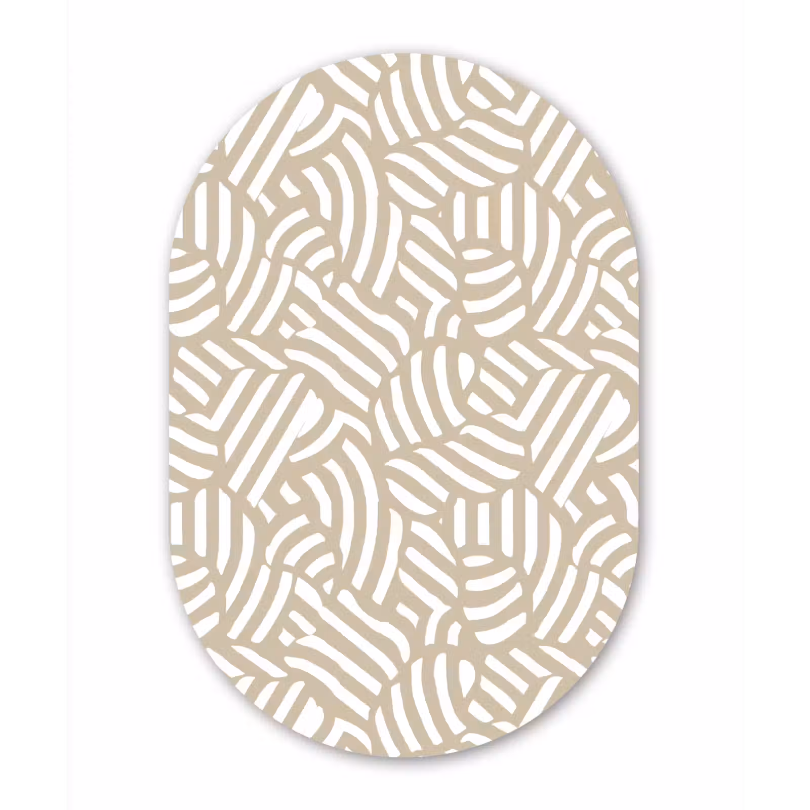 Muurovaal aluminium - Abstract - Modern - Beige — 1