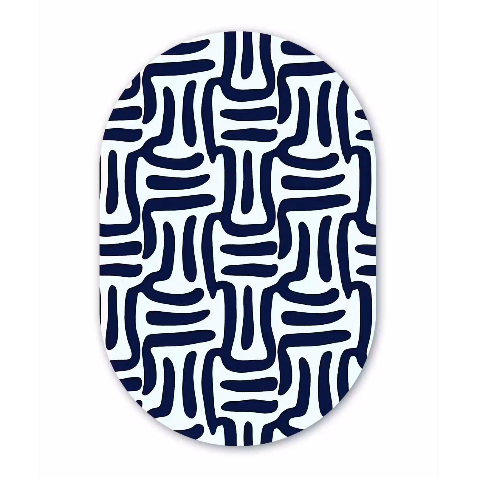 Muurovaal aluminium - Abstract - Modern - Blauw — 1