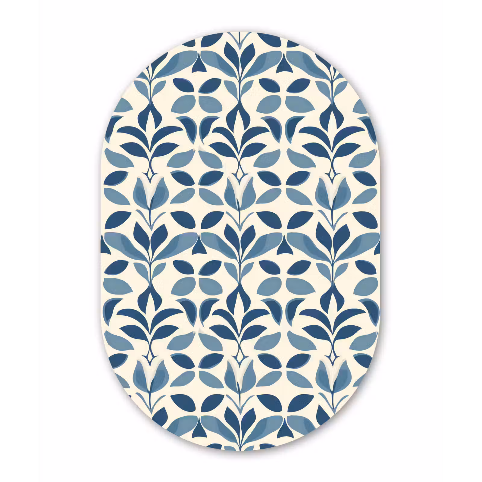 Muurovaal aluminium - Flora - Modern - Blauw — 1