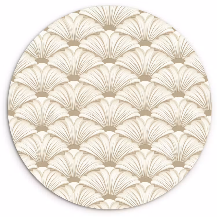 Muurcirkel - Klassiek - Art - Beige — 1