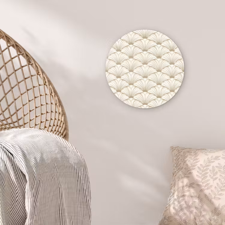Muurcirkel - Klassiek - Art - Beige — 5