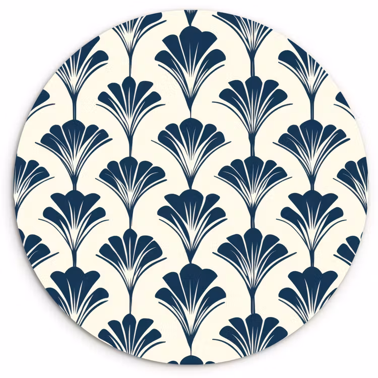 Muurcirkel - Klassiek - Motief - Blauw — 1