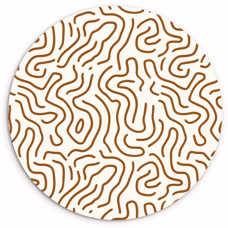 Muurcirkel - Minimalistisch - Patroon - Terracotta — 1