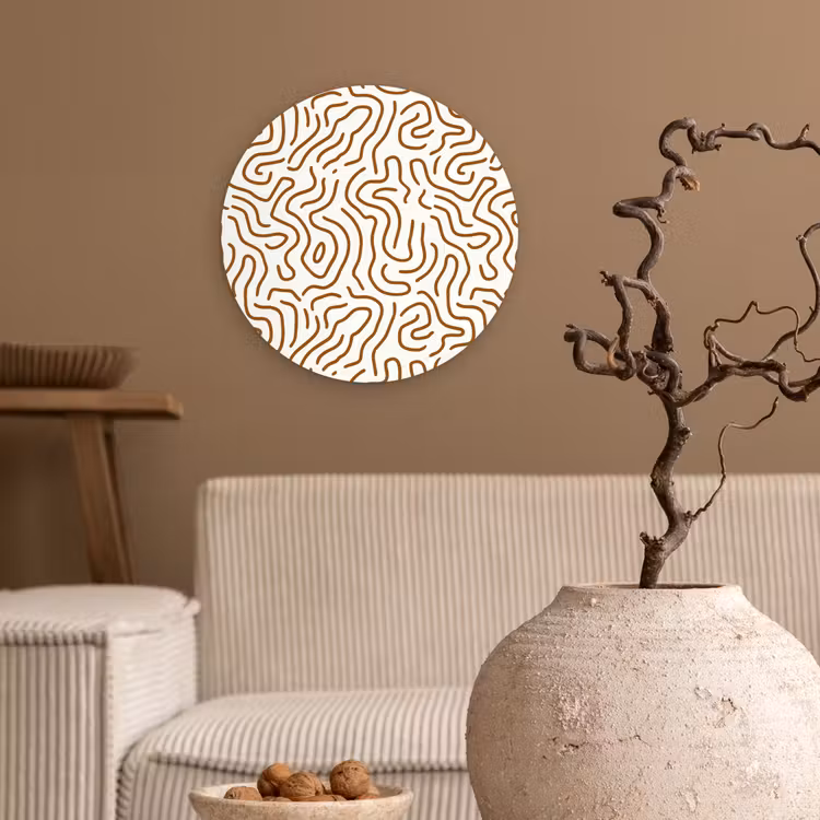 Muurcirkel - Minimalistisch - Patroon - Terracotta — 2