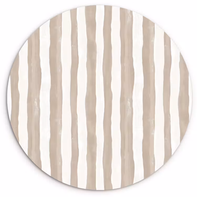 Muurcirkel - Minimalistisch - Strepen - Beige — 1
