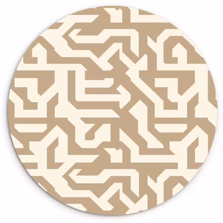 Muurcirkel - Modern - Abstract - Beige — 1