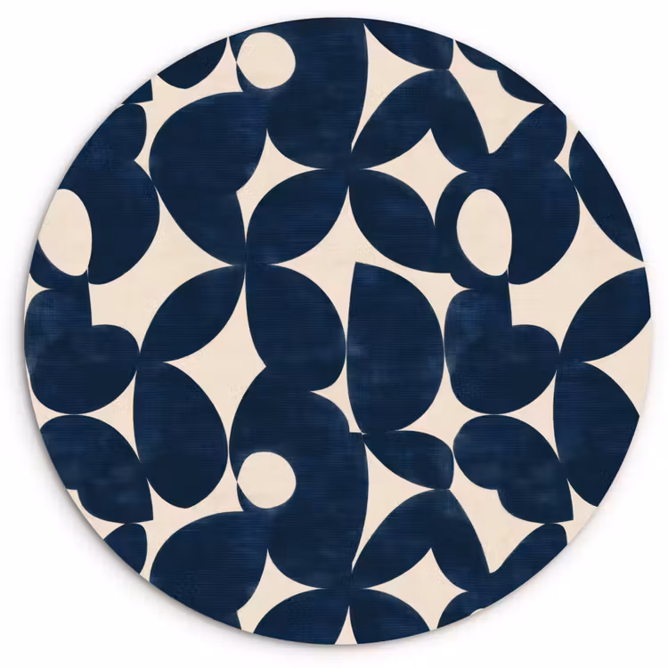 Muurcirkel - Modern - Geometrisch - Blauw — 1