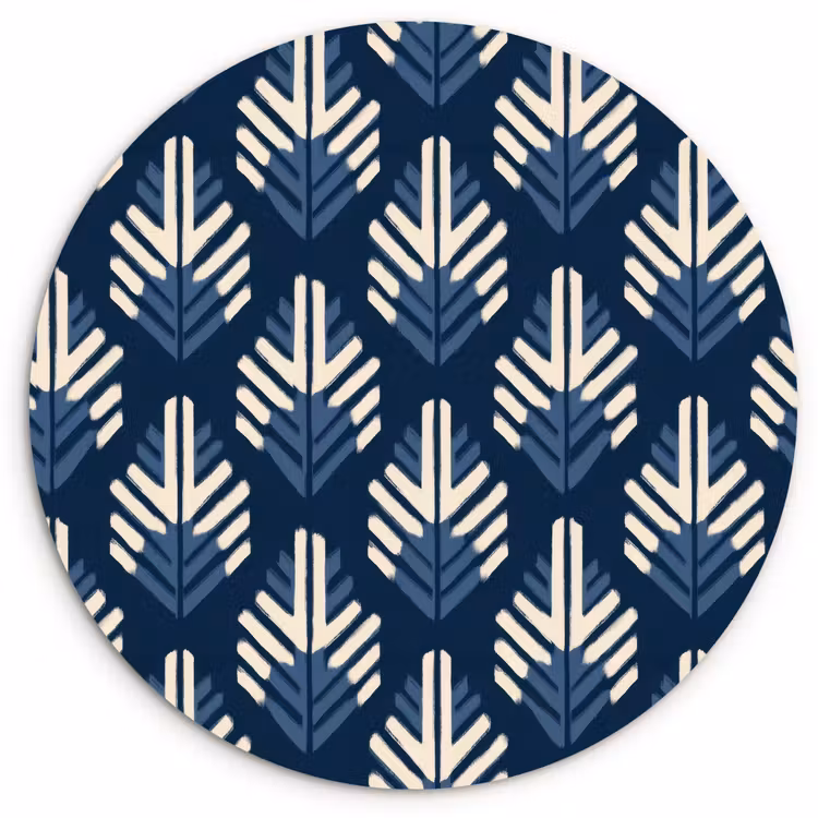 Muurcirkel - Modern - Patroon - Blauw — 1