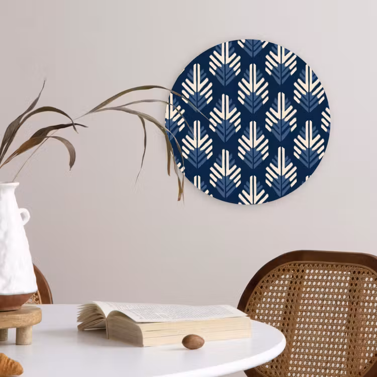 Muurcirkel - Modern - Patroon - Blauw — 4