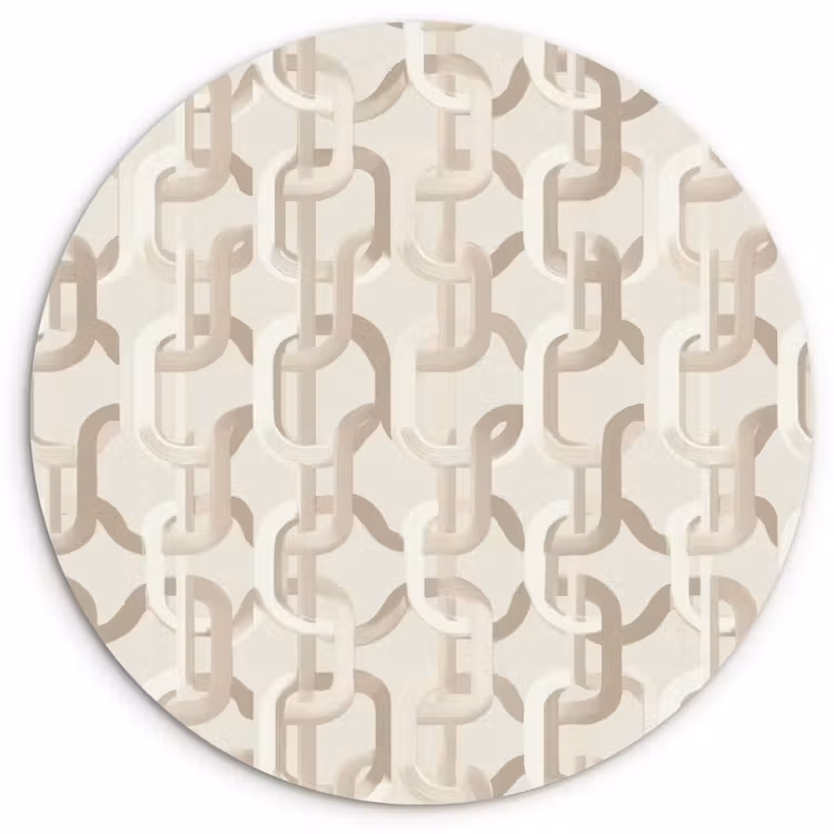 Muurcirkel - Motief - Abstract - Beige — 1