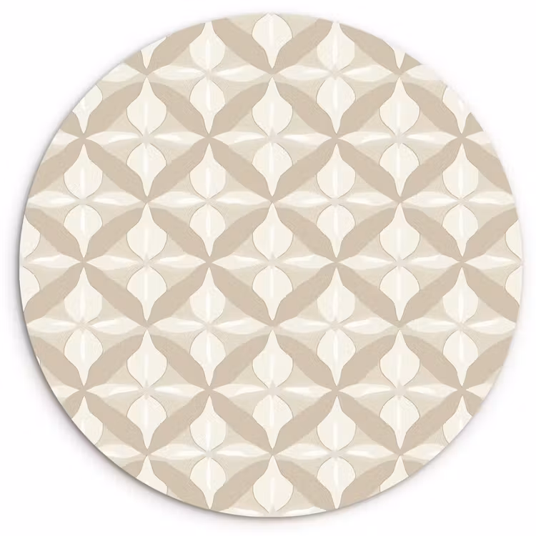 Muurcirkel - Patroon - Klassiek - Beige — 1
