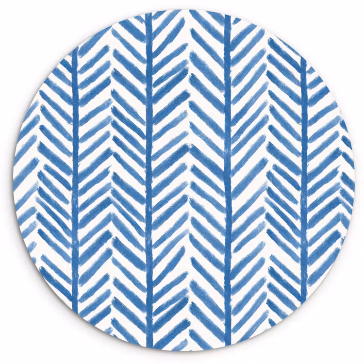 Muurcirkel - Patroon - Streep - Blauw — 1