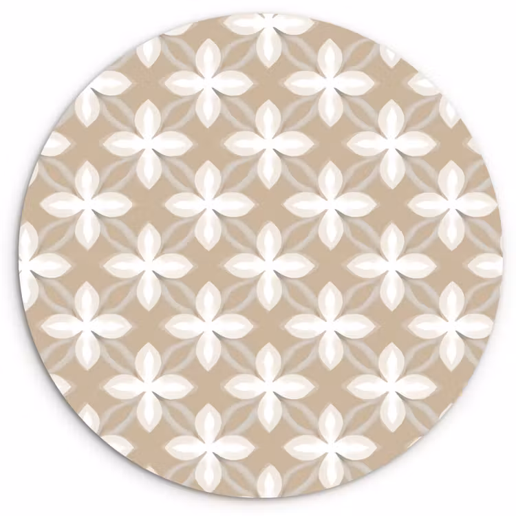 Muurcirkel - Patroon - Symmetrisch - Beige — 1