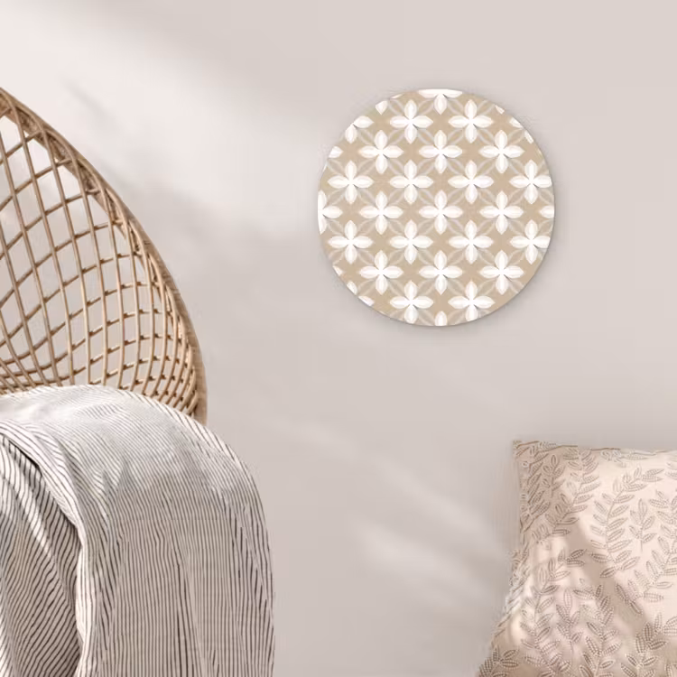Muurcirkel - Patroon - Symmetrisch - Beige — 5