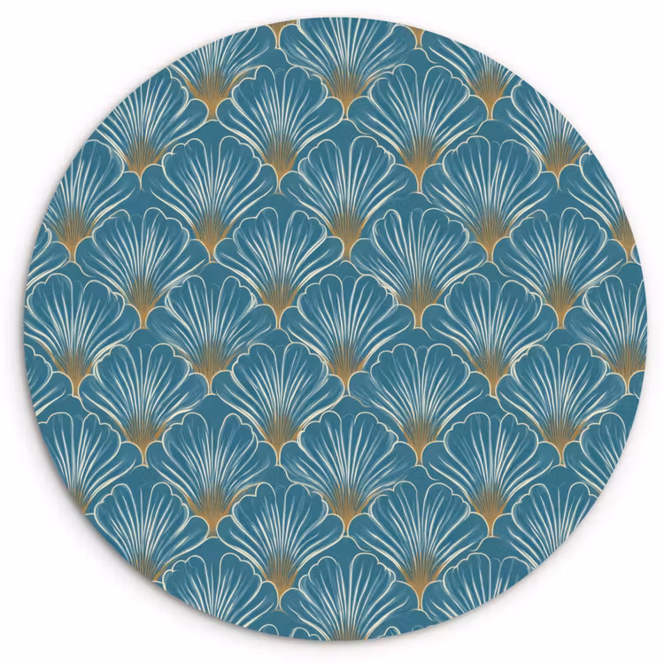 Muurcirkel - Symmetrisch - Patroon - Blauw — 1
