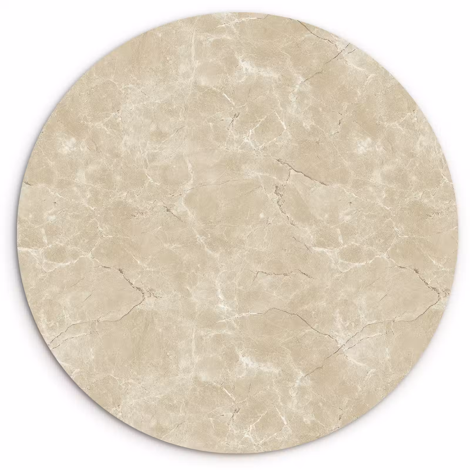Muurcirkel - Lichtbeige - Marmer - Diffusie adering — 1