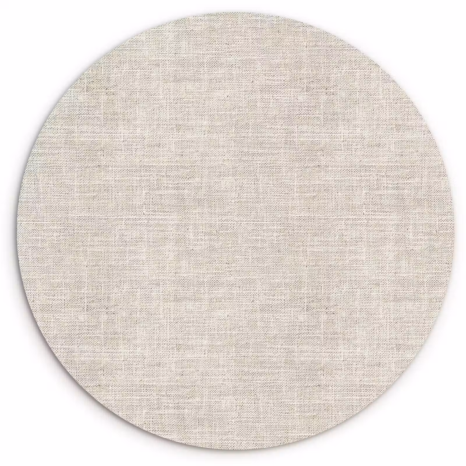 Muurcirkel - Linnen - Textuur - Beige — 1