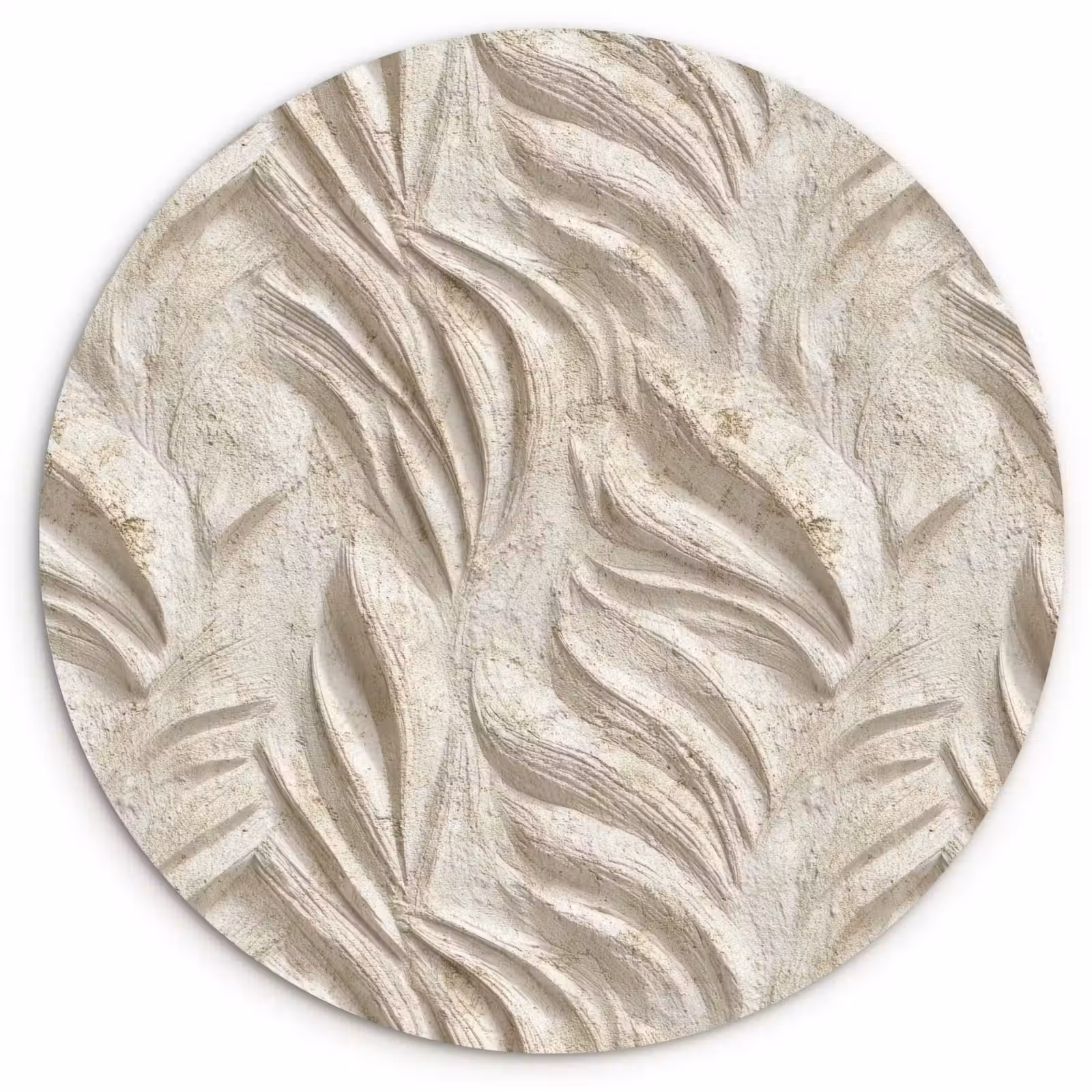 Muurcirkel - Textuur - Reliëf - Beige — 1