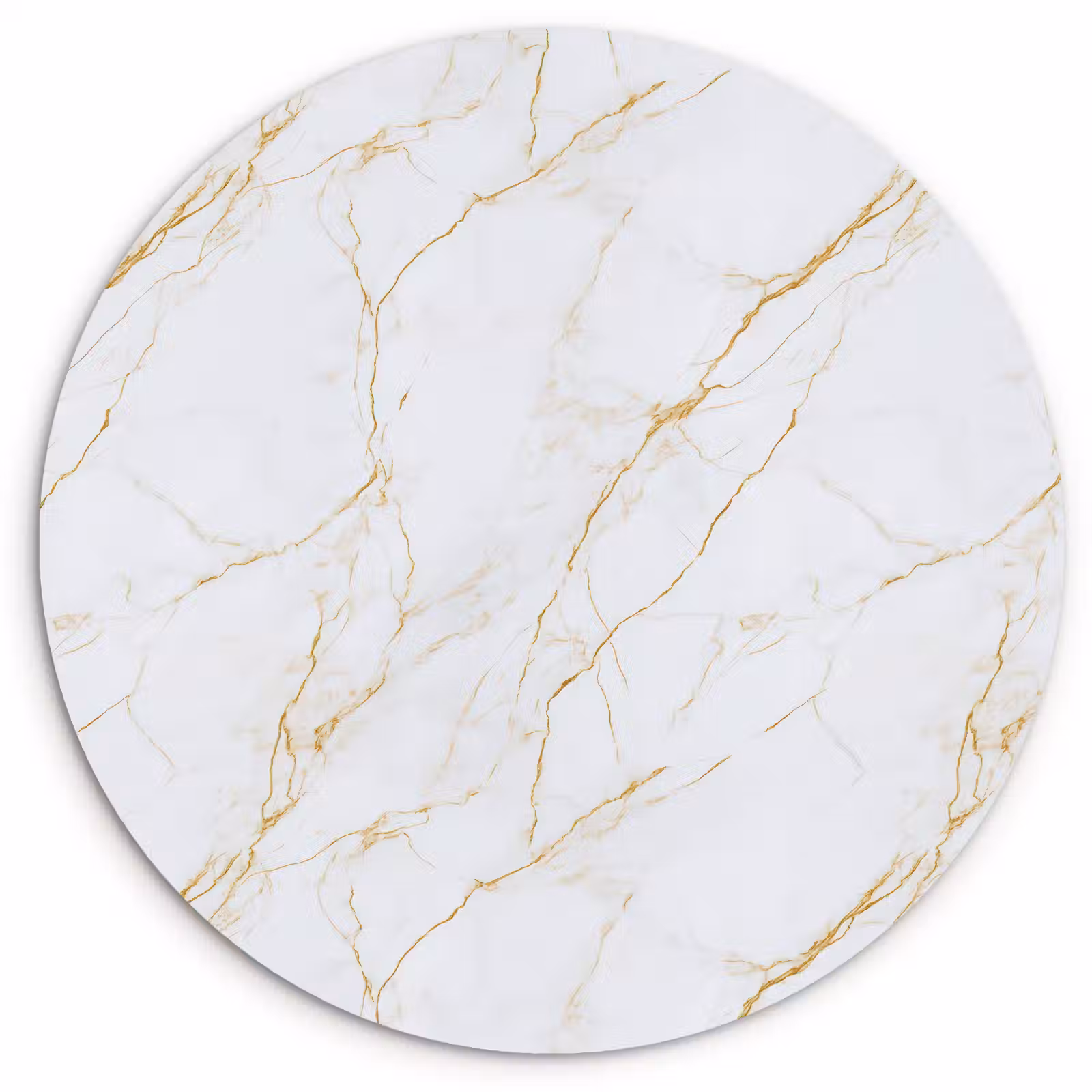 Muurcirkel - Wit - Marmer - Goud - Luxueus — 1